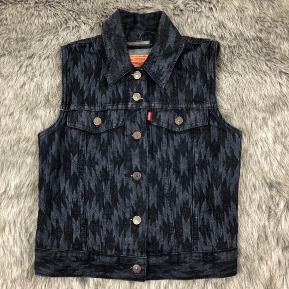 Levis Denim Jean Jacket Vest Women’s